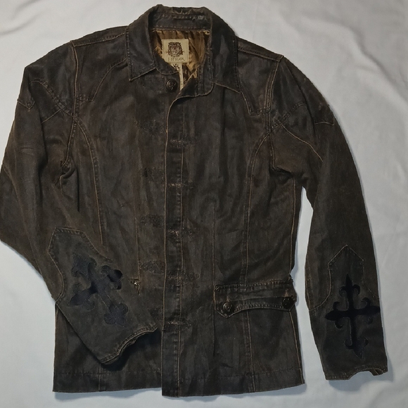 Men's Brown Jacket with Black Accents